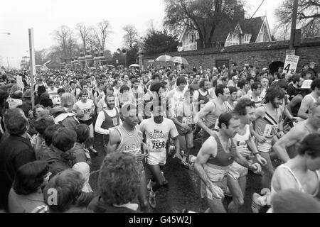 Athletics - The 1981 Gillette London Marathon Stock Photo