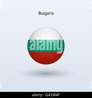 Bulgaria round flag. Vector illustration. Stock Vector