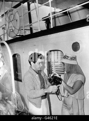 Film - Elizabeth Taylor and Eddie Fisher Honeymoon - Cannes Stock Photo