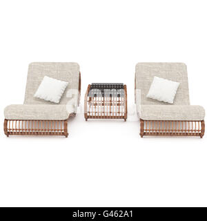 Table rattan front view 3d graphics Stock Photo - Alamy