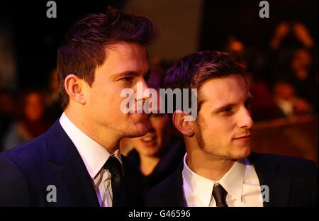 Jamie Bell (right) and Channing Tatum (left) arriving for the UK Premiere of The Eagle, at the Empire Leicester Square, London. Stock Photo