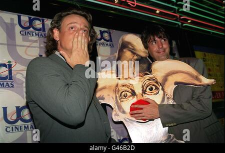 Men Behaving Badly stars Martin Clunes (left) and Neil Morrissey at the Comic Relief premiere soccer film 'Fever Pitch' at the Empire Leicester Square this evening (Wednesday). Photo by Sam Pearce/PA. Stock Photo