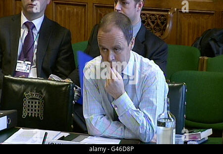 Metropolitan Police's Acting Deputy Commissioner John Yates appearing before the Culture , Media and Sport Select Committee where he answered questions on News of the World phone hacking claims. Stock Photo