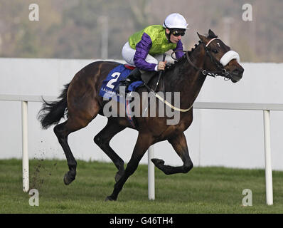 Dunboyne Express ridden by Declan McDonagh wins The Leopardstown 2,000 Guineas Trial Stakes during the 1,000 & 2,000 Guineas Trials Day at Leopardstown Racecourse, Dublin, Ireland. Stock Photo