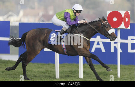 Dunboyne Express ridden by Declan McDonogh wins The Leopardstown 2,000 Guineas Trial Stakes during the 1,000 & 2,000 Guineas Trials Day at Leopardstown Racecourse, Dublin, Ireland. Stock Photo