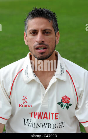 Cricket - 2011 Lancashire Photo Call - Old Trafford Cricket Ground. Sajid Mahmood, Lancashire Stock Photo