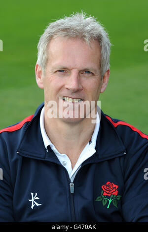 Cricket - 2011 Lancashire Photo Call - Old Trafford Cricket Ground. Lancashire head coach Peter Moores Stock Photo