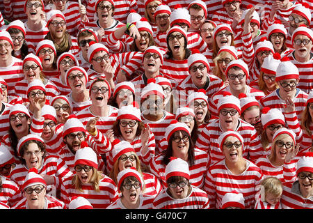 Where's Wally World Record launch Stock Photo