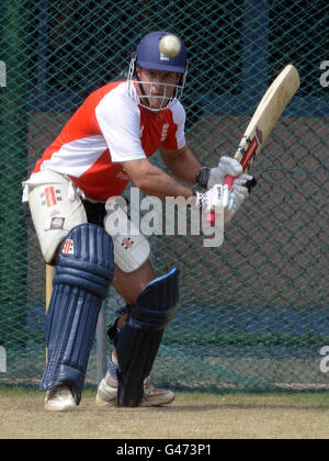 Cricket - ICC World Cup - England Nets Session - R. Premadasa Stadium. England captain Andrew Strauss during the nets session at the R. Premadasa Stadium in Colombo, Sri Lanka. Stock Photo