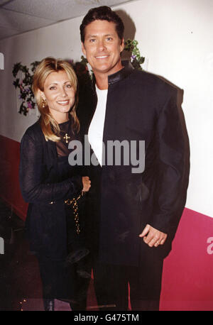 Baywatch star David Hasselhoff and his wife Pamela. Stock Photo