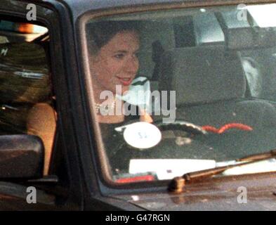 Tiggy Legge Bourke, the former nanny to Princes William and Harry, arrives for Camilla Parker Bowles 50th birthday party at Highgrove House tonight (Friday). The party was hosted by the Prince of Wales. Photo Jay Williams/PA Stock Photo