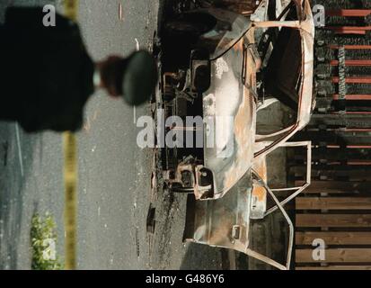 Ulster car bomb Stock Photo