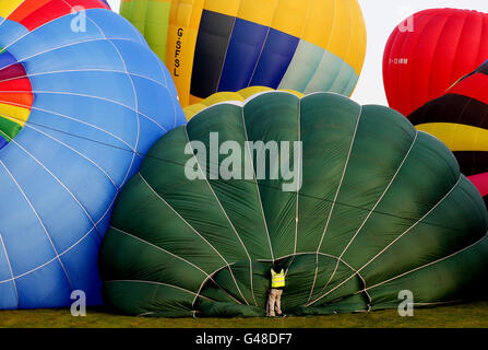 Channel hot air balloon record attempt Stock Photo