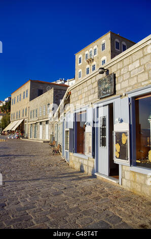 Architecture in Hydra island, Greece Stock Photo