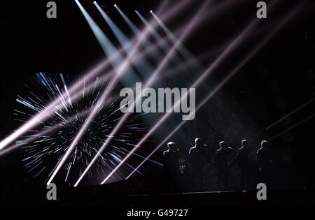 Take That perform at the 2011 National Movie Awards at Wembley Arena, London Stock Photo