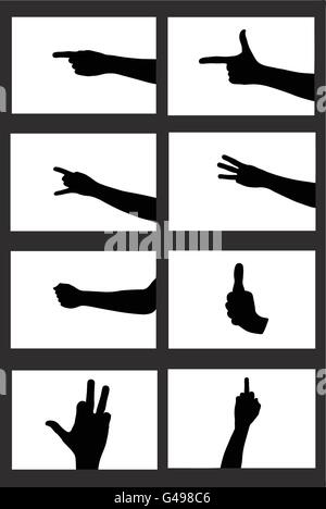 Hands silhouette Stock Vector