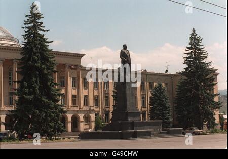 One of the only remaining monuments of Joseph Stalin remaining in the former U.S.S.R. It can be seen in the main square of the town of Gori in Georgia where Stalin was born. Picture By Rebecca Naden/PA Stock Photo