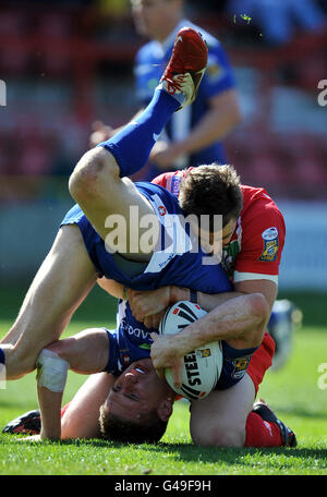 Rugby League - engage Super League - Celtic Crusaders v Wigan Warriors -  The Racecourse Ground. Wigan Warriors' Josh Charnley sores a try Stock  Photo - Alamy