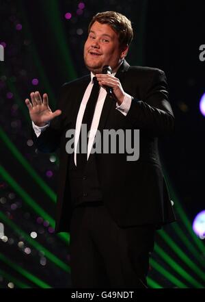 L'Oreal National Movie Awards - Show - London. James Corden on stage during the 2011 National Movie Awards at Wembley Arena, London Stock Photo