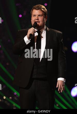 James Corden on stage during the 2011 National Movie Awards at Wembley Arena, London Stock Photo