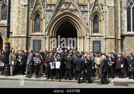 Tim Hetherington funeral Stock Photo