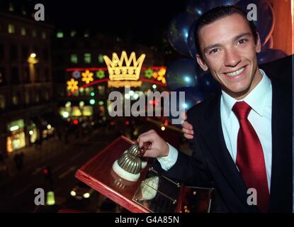 Jockey Frankie Dettori, smiles for the media as he switchs on the Christmas lights in London's Regent Street this evening (Monday). Photo by Stefan Rousseau/PA. Stock Photo