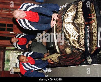 Britain's Olympic Bronze Medal Bobsleigh team on the Loggers Leap at ...