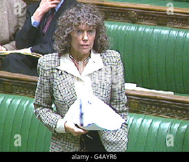 Videograb of Labour MP Kate Hoey speaking in the House of Commons on the final day of debate on the The Wild Mammals (Hunting with Dogs) Bill today (Friday). Photo PA. Stock Photo
