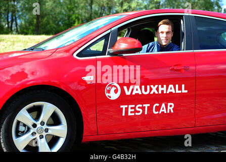 England International Scott Parker during the visit to Millbrook Testing Facility, in Millbrook. Stock Photo