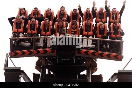 Oblivion roller coaster ride 2 Stock Photo
