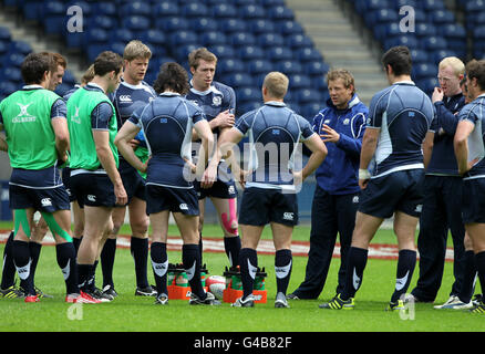 Rugby Union - International 7s Captains Run - Murrayfield Stock Photo