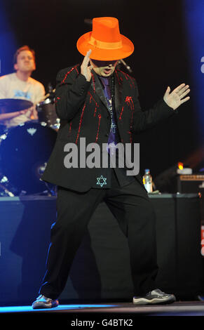 Isle of Wight Festival 2011. Boy George performs at the Isle of Wight Festival. Stock Photo