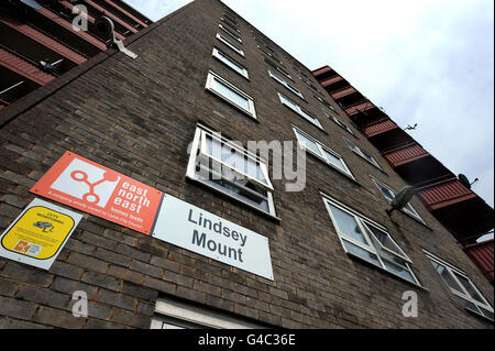 Boy falls to his death in Leeds Stock Photo