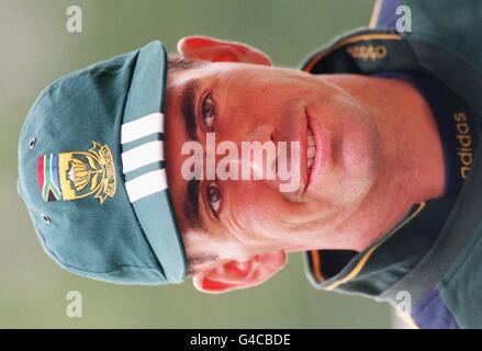 South African captain Hansie Cronje at Lords today (Wednesday). South Africa play England at Lords in the 2nd Test which begins tomorrow. Photo By Rebecca Naden/PA Stock Photo