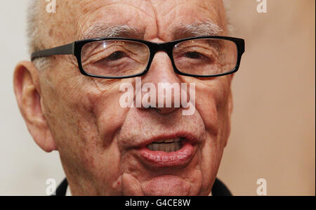 Rupert Murdoch, Chairman, and CEO of News Corporation, at The Times CEO Summit at the Savoy in London. Stock Photo