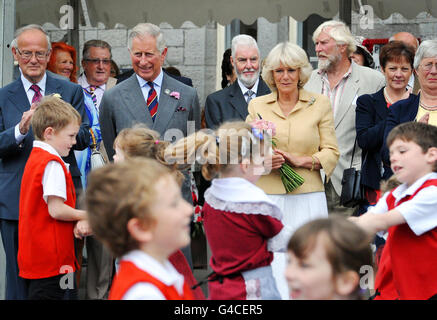 Royal visit to Wales Stock Photo