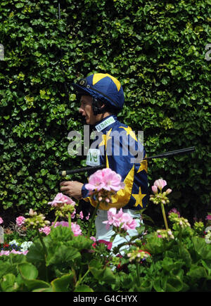 Horse Racing - June Meeting - Macmillan Charity Raceday - York Racecourse. Jockey David Allan leaves the weigh room during the June Meeting at York Racecourse, York. Stock Photo