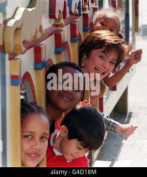 Cherie Blair, wife of Prime Minister Tony Blair, at the launch of National Kids' Club week 1998 today (Monday). Photo by Stefan Rousseau/PA. Stock Photo