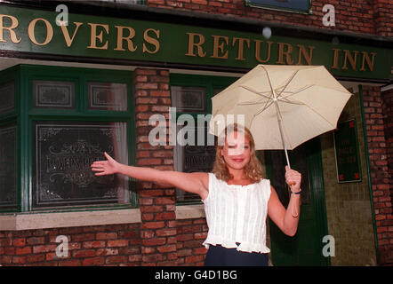 Behind the bar of the Rovers Return on the set of Coronation Street at ...