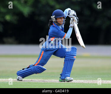 Cricket - Natwest Women's Quadrangular Twenty20 - Australia v India - Chesterfield. India's Poonam Raut Stock Photo