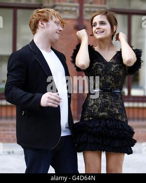 Emma Watson and Rupert Grint arriving for Cocktails with the Cast of Harry Potter And The Deathly Hallows, Part 2, at St. Pancras Renaissance London Hotel, Euston Road, NW1 2AR. Stock Photo