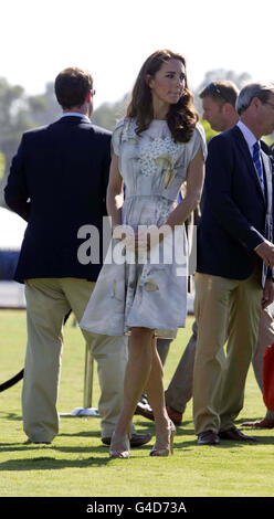 The Duchess of Cambridge attends a charity polo match at Santa Barbara Polo Club, California USA. Stock Photo