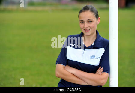 Rugby League - Sarah Bennison Feature - Bradford. Rugby league referee Sarah Bennison pictured near her home in Bradford. Stock Photo