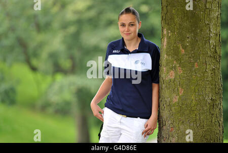 Rugby league referee Sarah Bennison pictured near her home in Bradford. Stock Photo