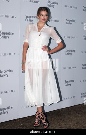 The Serpentine Gallery Summer Party 2011 - London. Lily Donaldson arrives at The Serpentine Gallery in Hyde Park, London for the 2011 Summer Party. Stock Photo