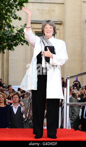 Maggie Smith arriving for the world premiere of Harry Potter And The Deathly Hallows: Part 2. Stock Photo