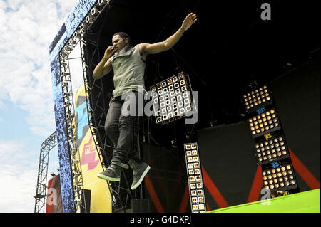 Jason Derulo performs at T4 on The Beach in Weston-super-Mare, Somerset. Stock Photo