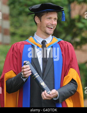 True Blood actor Alexander Skarsgard receives an honorary doctorate at Leeds Metropolitan University. Stock Photo