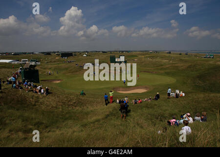 Golf - The Open Championship 2011 - Preview Day One - Royal St George's. A general view of the 6th hole Stock Photo