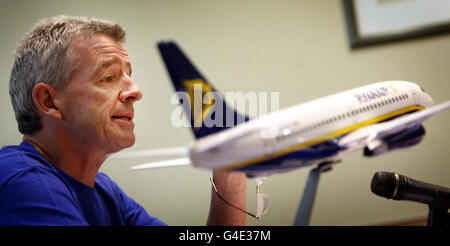 Ryanair Chief Executive Michael O'Leary during a press conference at the Hilton Hotel in Glasgow, as Ryanair welcomed its 30 millionth passenger on flights to/from Scotland. Stock Photo